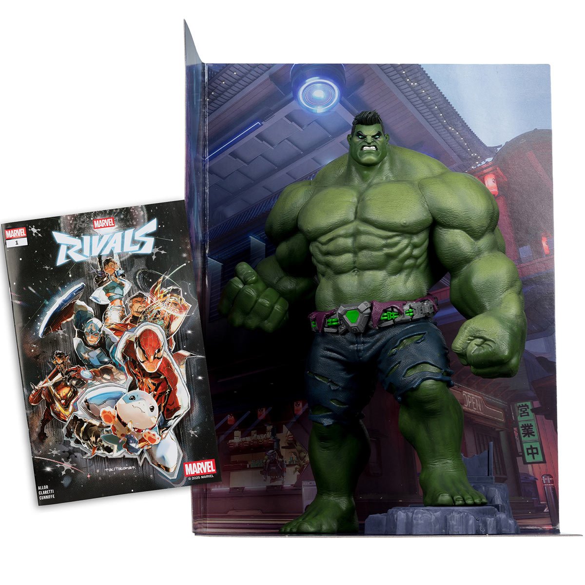 Marvel Rivals The Hulk 1:6 Scale Posed Figure with Scene and Comic
